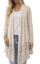 Load image into Gallery viewer, Lightweight cardigan with lace
