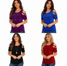 Load image into Gallery viewer, T-shirts with criss cross shoulder
