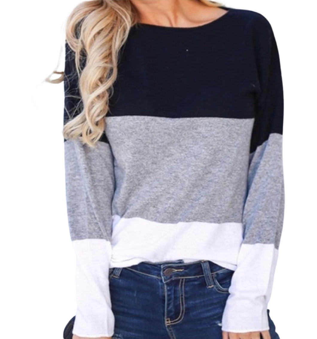 Color block sweater