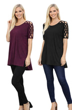 Load image into Gallery viewer, Criss cross sleeve top.
