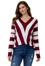 Load image into Gallery viewer, Thick acrylic, cotton V-neck sweater
