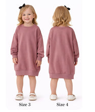 Load image into Gallery viewer, Child’s dusty pink sweatshirt dress
