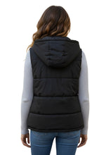 Load image into Gallery viewer, Hooded puffer vest with pockets
