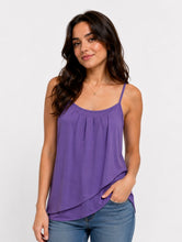 Load image into Gallery viewer, Purple tiered tank top

