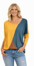 Load image into Gallery viewer, Lightweight color block sweater
