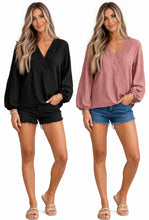 Load image into Gallery viewer, Swiss dot long sleeve blouse with lace trim
