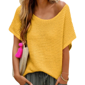 Ginger color dolman sleeve acrylic tee