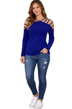 Load image into Gallery viewer, Long sleeve top with strappy sleeve
