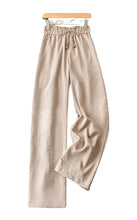 Load image into Gallery viewer, Paperbag waist wide leg pants with pockets.
