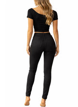 Load image into Gallery viewer, Black pants with 2 back pockets
