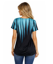 Load image into Gallery viewer, Gradient print v-neck short sleeve tee
