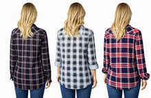 Load image into Gallery viewer, Plaid button up shirt with pocket
