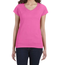 Load image into Gallery viewer, Cotton preshrunk v neck tee
