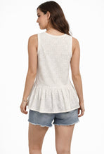 Load image into Gallery viewer, Summer white sleeveless top
