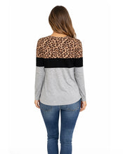 Load image into Gallery viewer, Leopard print color block sweater
