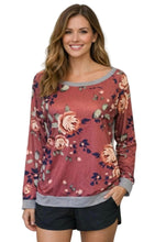 Load image into Gallery viewer, Floral print long sleeve tops
