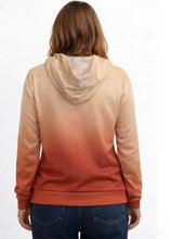 Load image into Gallery viewer, Rust colored ombre hoodie with kangaroo pocket
