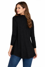Load image into Gallery viewer, Open front high-low draped front cardigan
