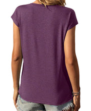 Load image into Gallery viewer, Very soft purple v neck tee
