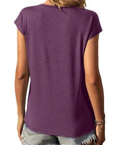 Very soft purple v neck tee