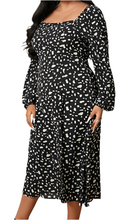 Load image into Gallery viewer, Plus size black polka dot maxi dress
