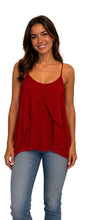 Load image into Gallery viewer, Front split red blouse
