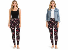 Load image into Gallery viewer, Breast cancer awareness leggings. Unlined.
