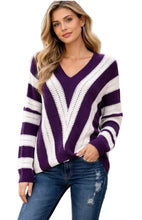 Load image into Gallery viewer, Thick acrylic, cotton V-neck sweater
