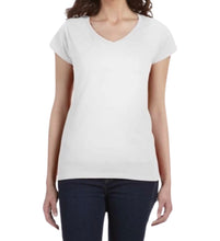 Load image into Gallery viewer, Cotton preshrunk v neck tee
