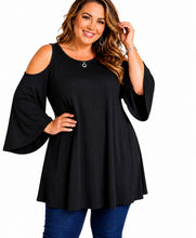 Load image into Gallery viewer, Plus size cold shoulder top.
