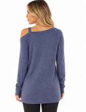 Load image into Gallery viewer, One strap sweater with crossed front design
