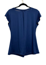 Load image into Gallery viewer, Blue v-neck blouse
