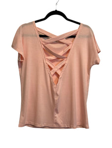 Tee with criss cross back