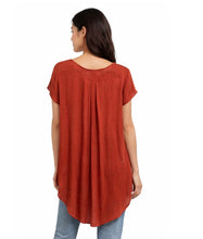 Load image into Gallery viewer, High/low coral dressy top
