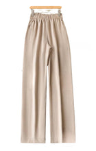 Load image into Gallery viewer, Paperbag waist wide leg pants with pockets.
