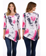 Load image into Gallery viewer, Multi-color 3/4 sleeve tunic top
