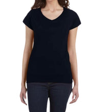 Load image into Gallery viewer, Cotton preshrunk v neck tee
