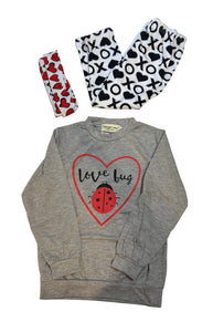 Girls 3 piece love bug set