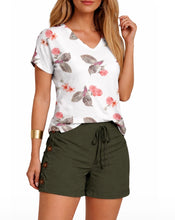 Load image into Gallery viewer, 2 piece tropical print short outfit
