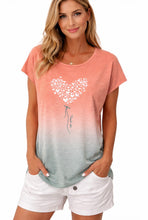Load image into Gallery viewer, Grey/coral thank you with heart tee
