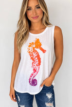 Load image into Gallery viewer, White seahorse tank top
