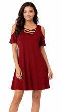 Load image into Gallery viewer, Cold shoulder crisis cross dresses on clearance

