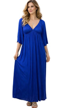 Load image into Gallery viewer, Long dress with wide fluttering sleeves
