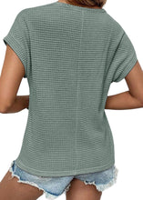 Load image into Gallery viewer, Waffle knit tee with lace
