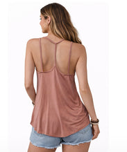 Load image into Gallery viewer, Dusty rose tank top with straps
