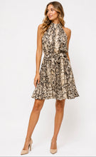 Load image into Gallery viewer, Snakeskin print halter style dress
