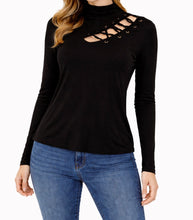 Load image into Gallery viewer, High neck super soft sweater with lace up style
