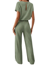 Load image into Gallery viewer, Short sleeve super soft ribbed jumpsuit
