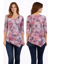 Load image into Gallery viewer, Multi-color 3/4 sleeve tunic top
