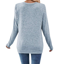 Load image into Gallery viewer, Sweater with ruched side and decorative buttons
